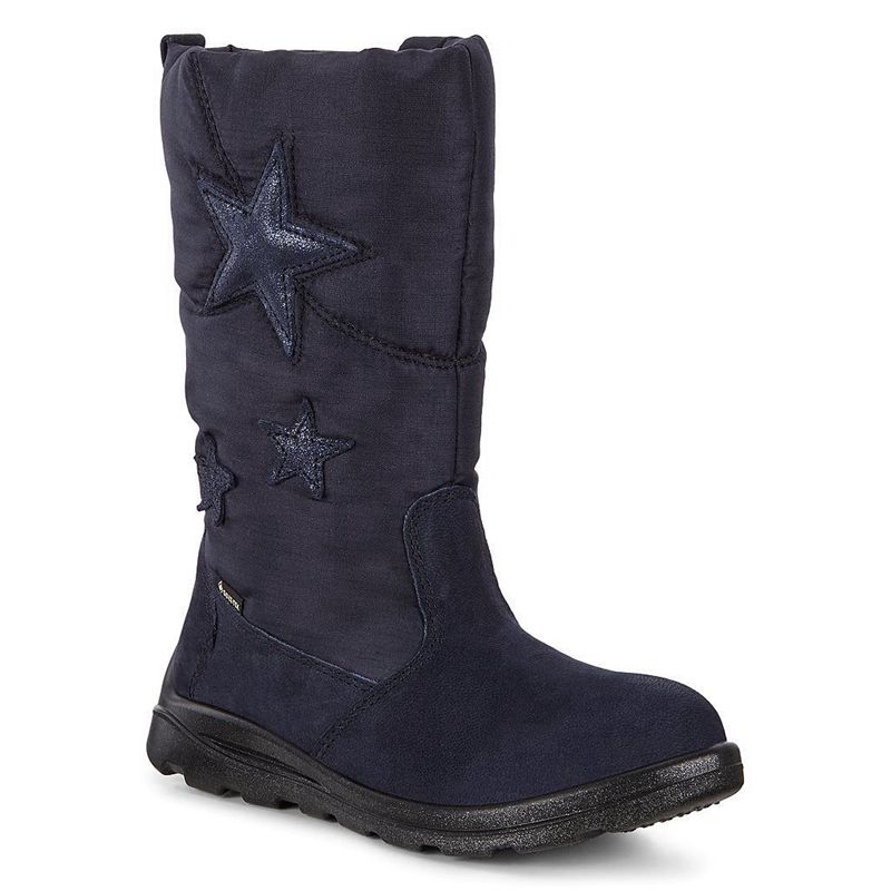 Kids Ecco Janni - Tall Boots Blue - India OYLGSE637